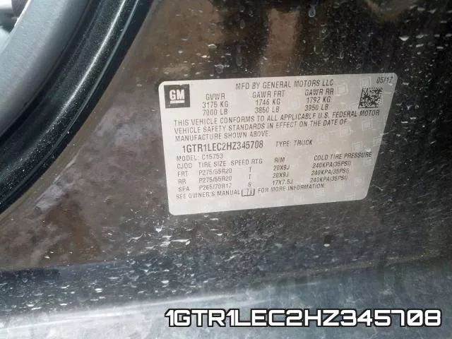 1GTR1LEC2HZ345708 фото 2