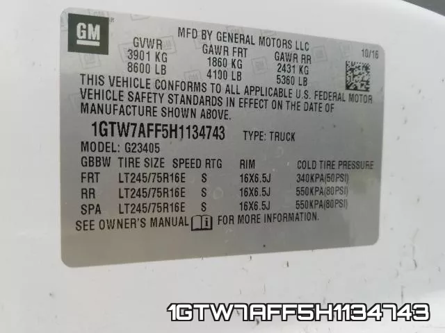 1GTW7AFF5H1134743 фото 2