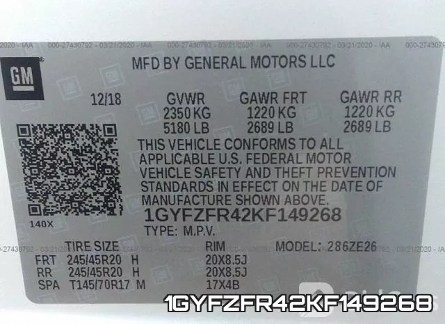 1GYFZFR42KF149268 фото 10