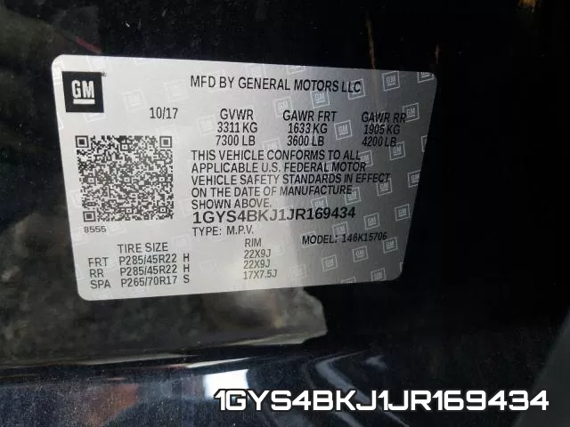 1GYS4BKJ1JR169434 фото 2