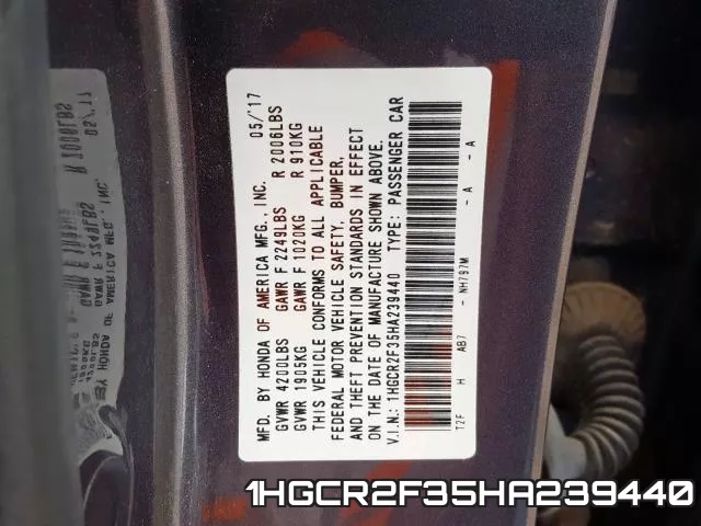 1HGCR2F35HA239440 фото 2