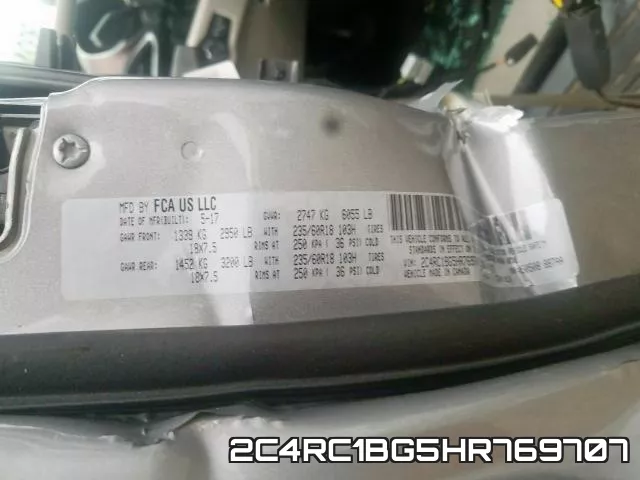 2C4RC1BG5HR769707 фото 2