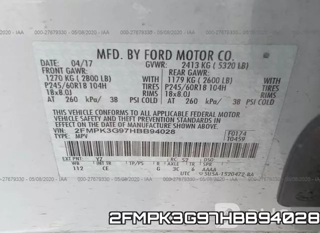 2FMPK3G97HBB94028 фото 9