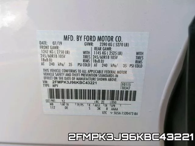 2FMPK3J96KBC43221 фото 2