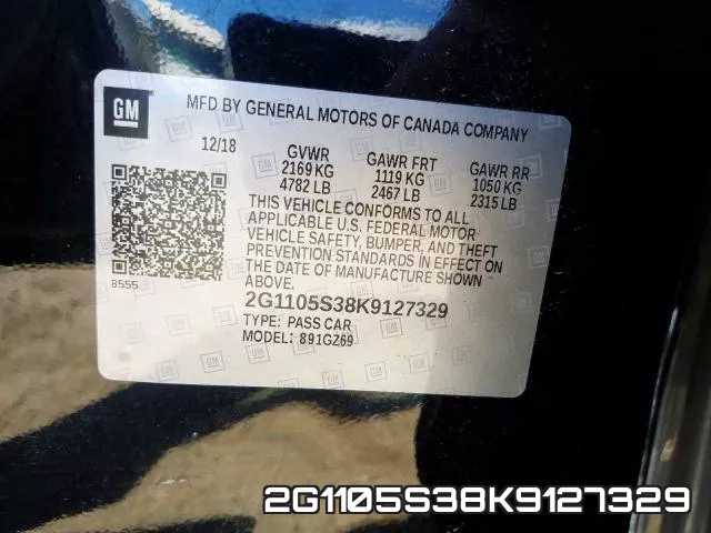 2G1105S38K9127329 фото 2