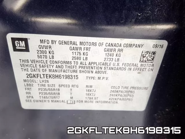 2GKFLTEK8H6198315 фото 2