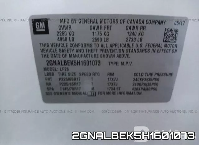 2GNALBEK5H1601073 фото 10