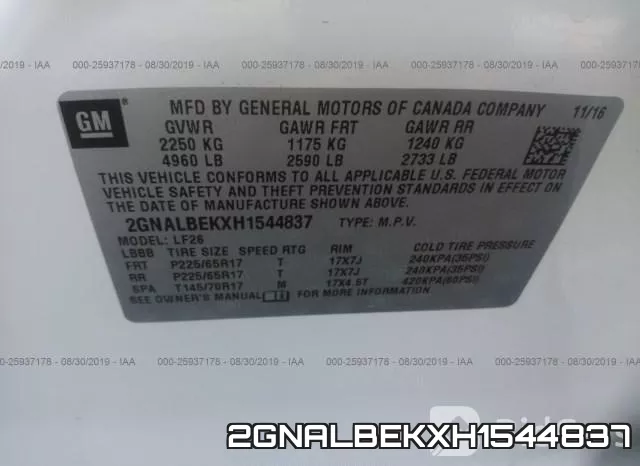 2GNALBEKXH1544837 фото 10
