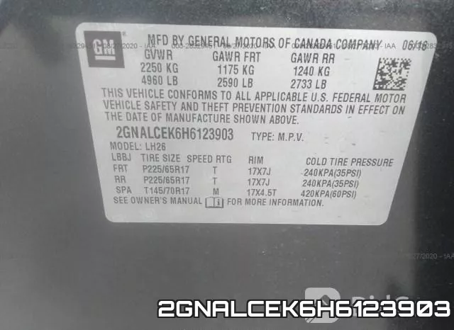 2GNALCEK6H6123903 фото 10