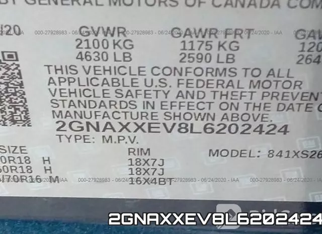 2GNAXXEV8L6202424 фото 10