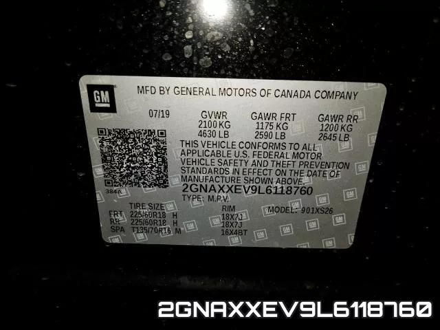 2GNAXXEV9L6118760 фото 2
