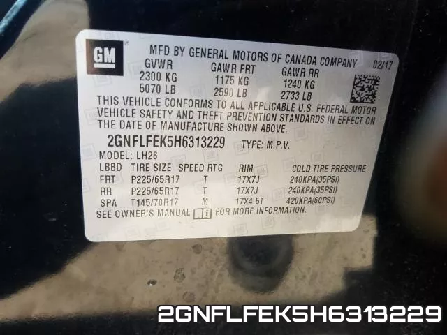 2GNFLFEK5H6313229 фото 2