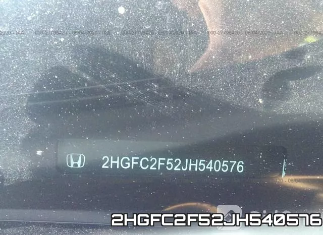 2HGFC2F52JH540576 фото 10