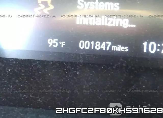 2HGFC2F80KH597628 фото 8