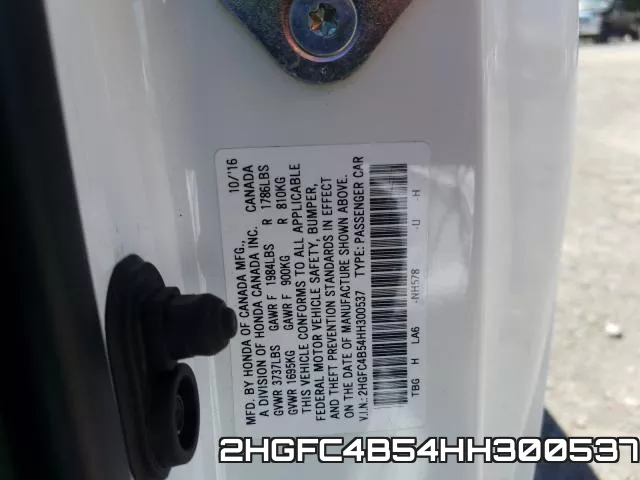 2HGFC4B54HH300537 фото 2