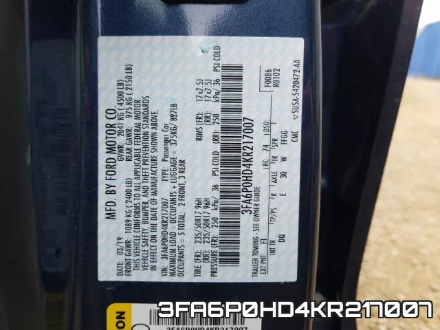3FA6P0HD4KR217007 фото 2