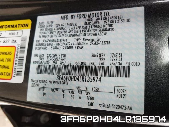 3FA6P0HD4LR135974 фото 2