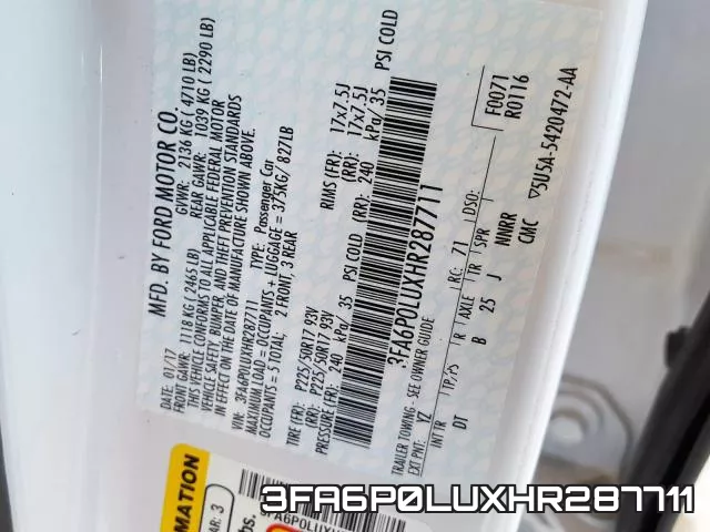 3FA6P0LUXHR287711 фото 2