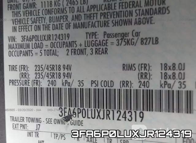 3FA6P0LUXJR124319 фото 10