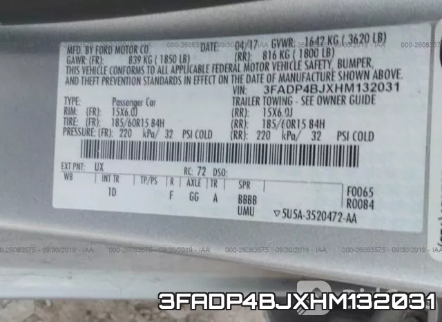 3FADP4BJXHM132031 фото 10