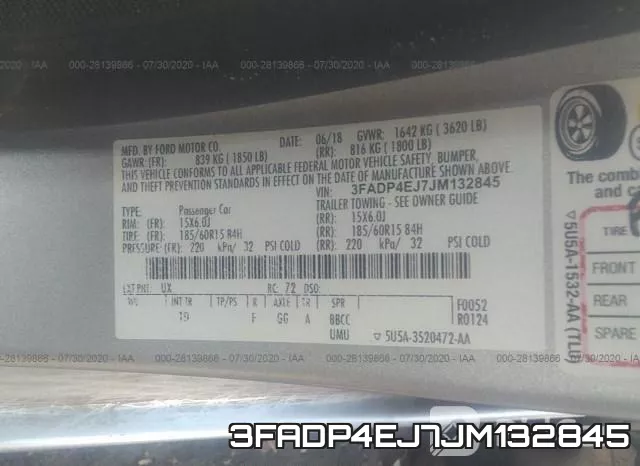 3FADP4EJ7JM132845 фото 10