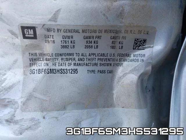 3G1BF6SM3HS531295 фото 2