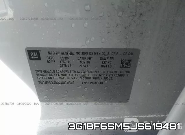 3G1BF6SM5JS619481 фото 10