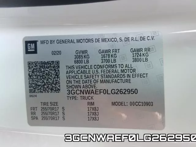 3GCNWAEF0LG262950 фото 2