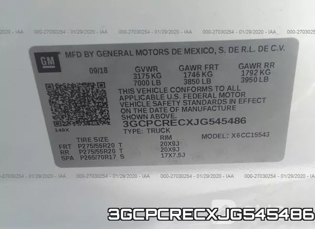 3GCPCRECXJG545486 фото 10