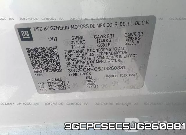 3GCPCSEC5JG260881 фото 10
