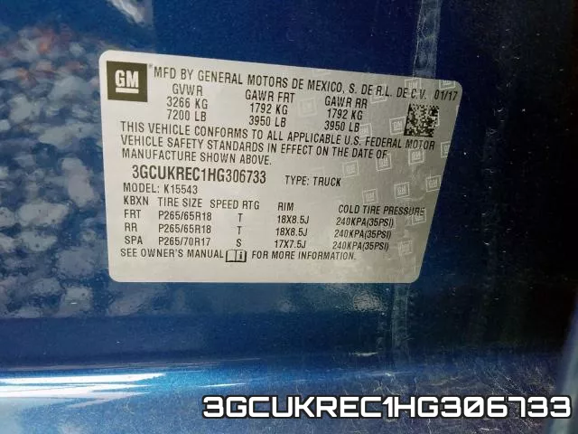 3GCUKREC1HG306733 фото 2