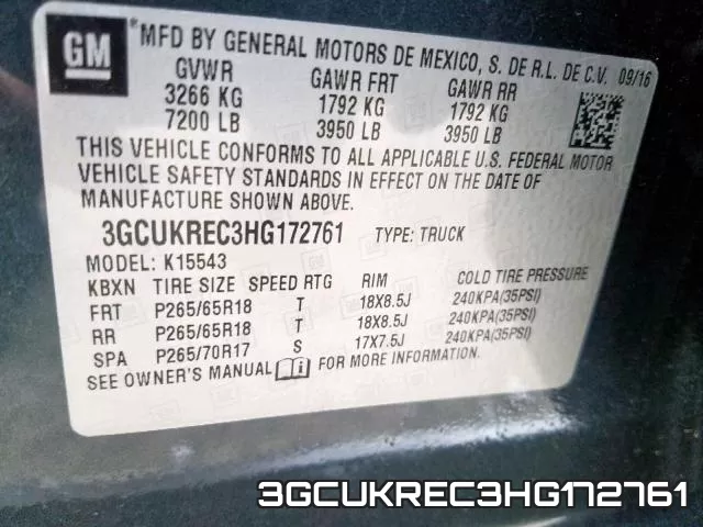 3GCUKREC3HG172761 фото 2