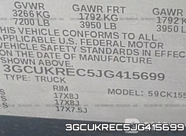 3GCUKREC5JG415699 фото 10