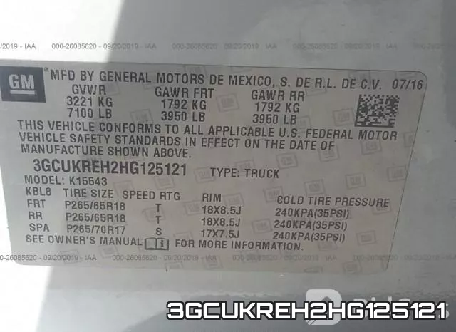 3GCUKREH2HG125121 фото 10