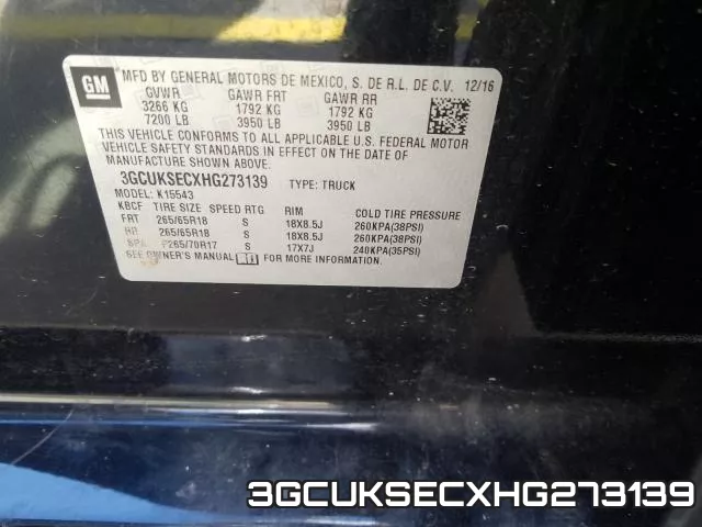 3GCUKSECXHG273139 фото 2