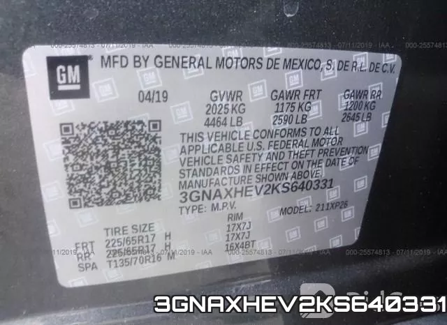 3GNAXHEV2KS640331 фото 10
