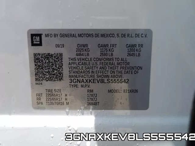 3GNAXKEV8LS555542 фото 2
