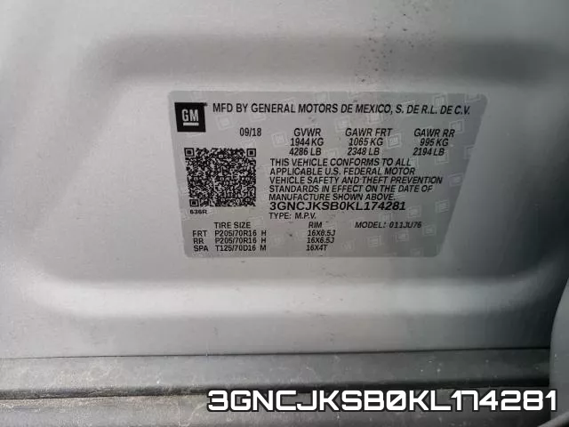 3GNCJKSB0KL174281 фото 2