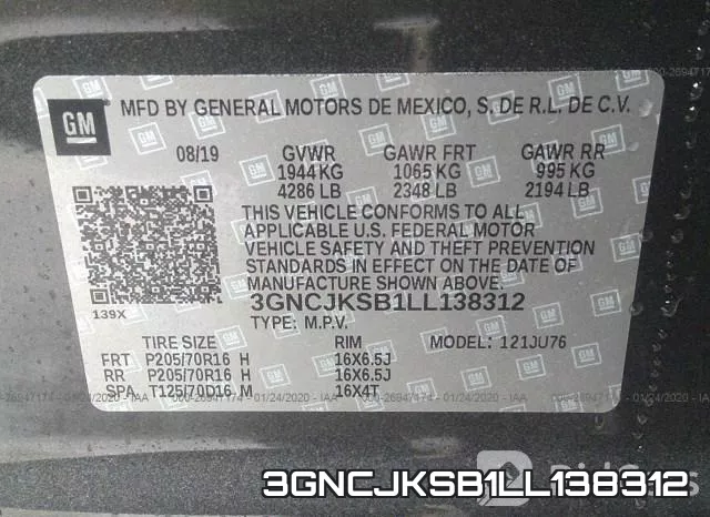 3GNCJKSB1LL138312 фото 10