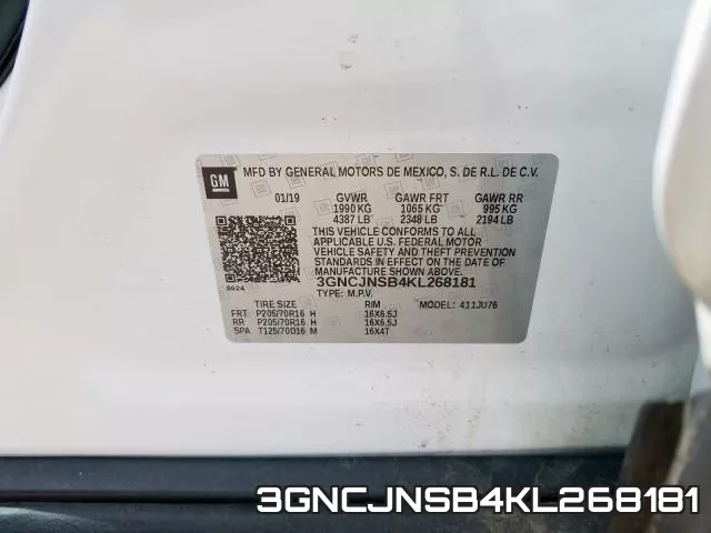 3GNCJNSB4KL268181 фото 2