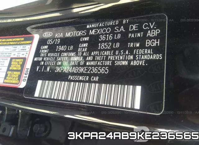 3KPA24AB9KE236565 фото 10