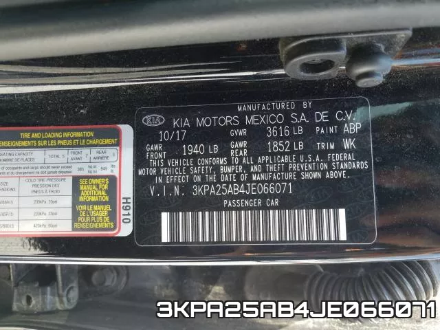 3KPA25AB4JE066071 фото 2