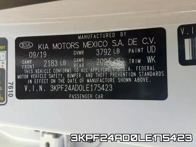 3KPF24AD0LE175423 фото 2