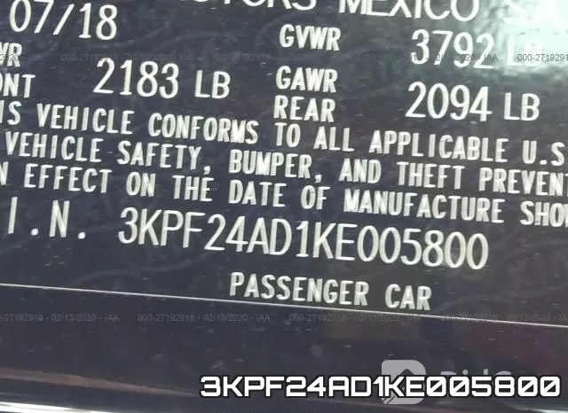 3KPF24AD1KE005800 фото 10