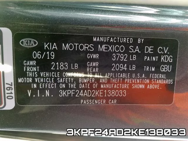 3KPF24AD2KE138033 фото 2