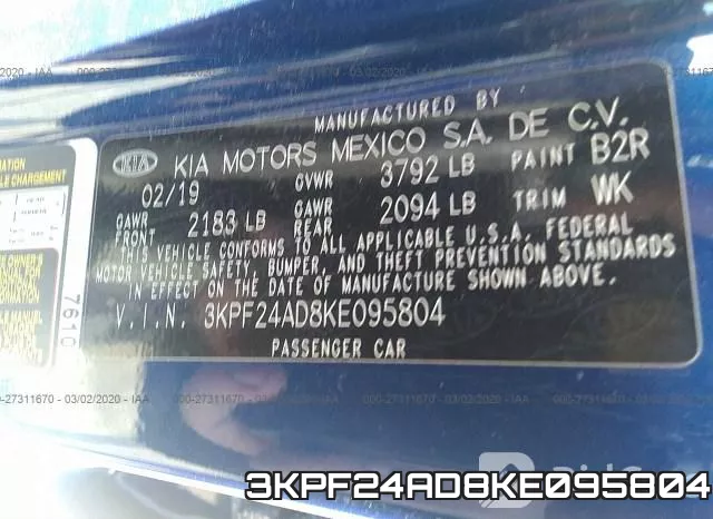 3KPF24AD8KE095804 фото 9