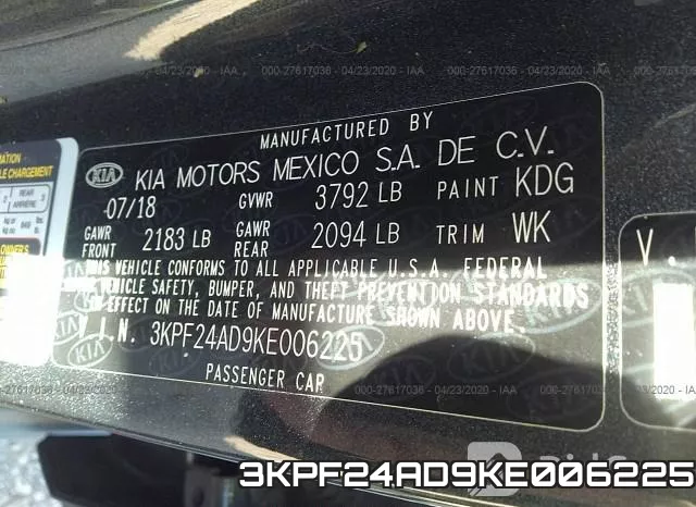 3KPF24AD9KE006225 фото 10