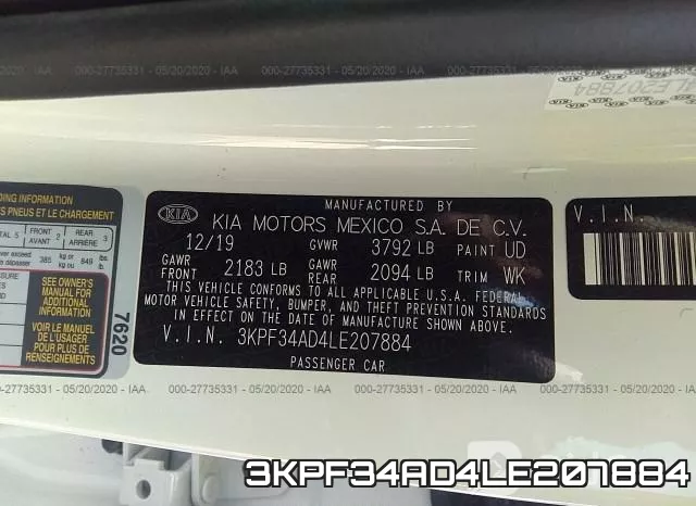 3KPF34AD4LE207884 фото 10