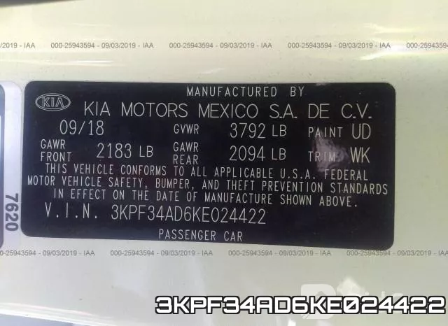 3KPF34AD6KE024422 фото 9