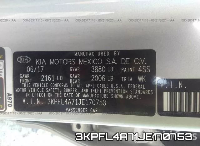 3KPFL4A71JE170753 фото 10